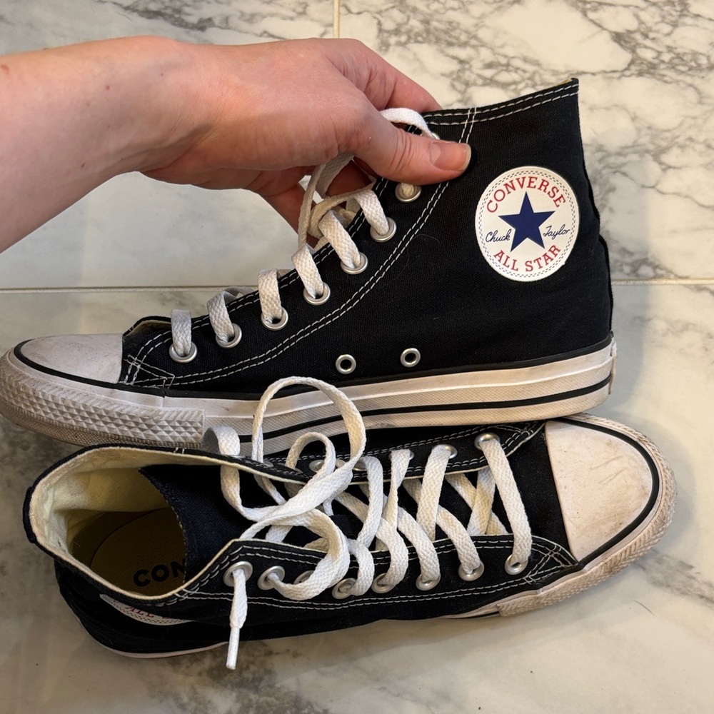 Converse Black and White High-Tops